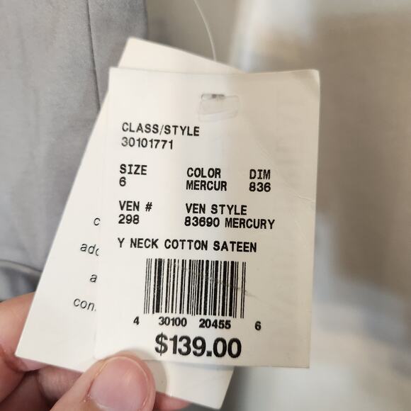 DAVIDS BRIDAL Grey Mercury Y Neck Twist Knot Halter Lined Mini Dress Women 6 NEW - Picture 6 of 12